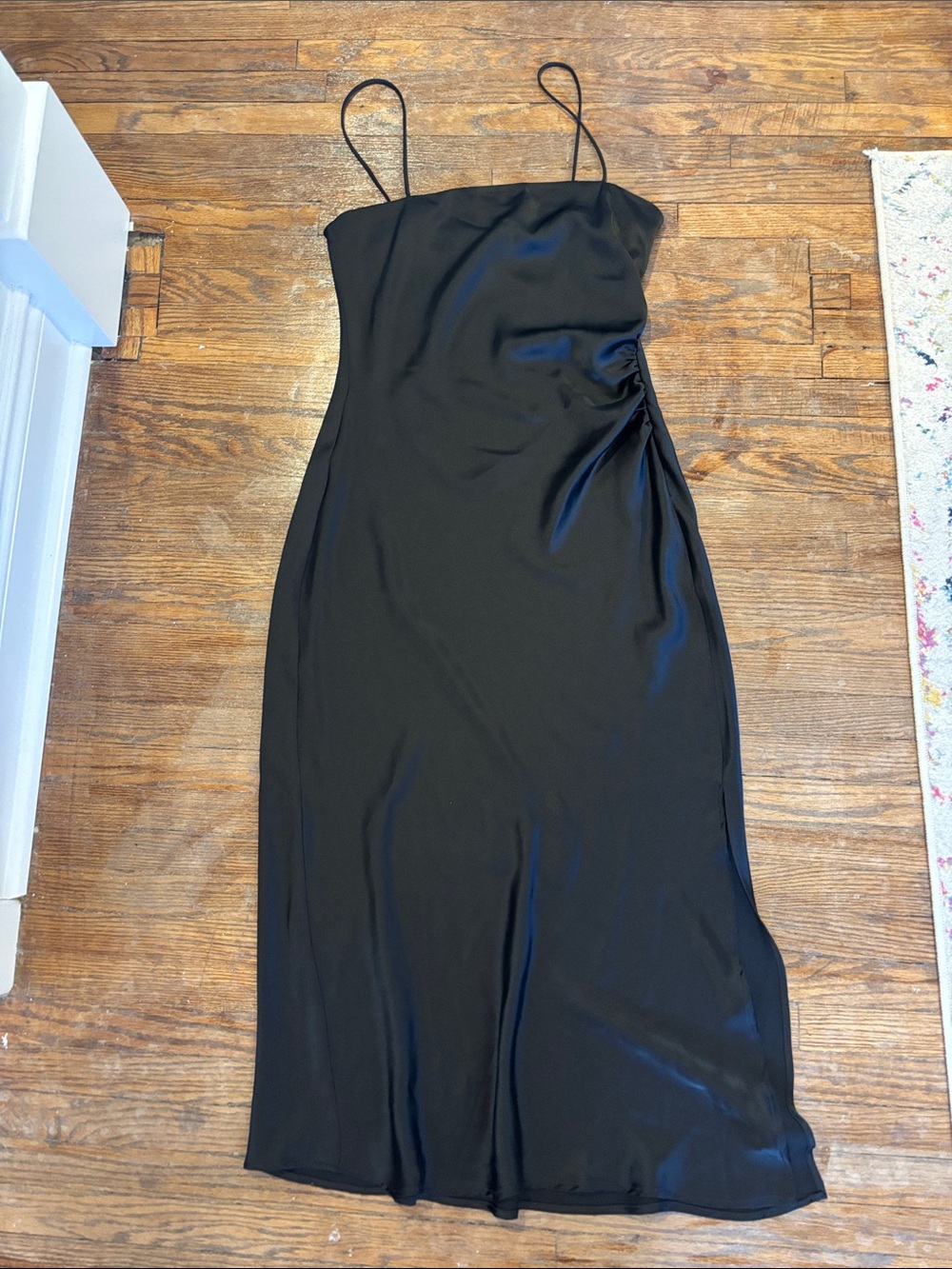 Zara Black Slip Dress with Spaghetti Straps